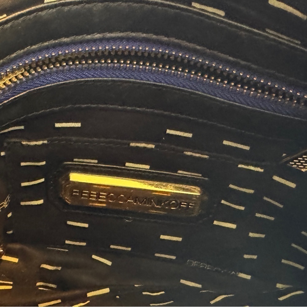 Rebecca Minkoff MAB Mini Mac Clutch Crossbody Black Leather Turn Lock Bag - Picture 5 of 7